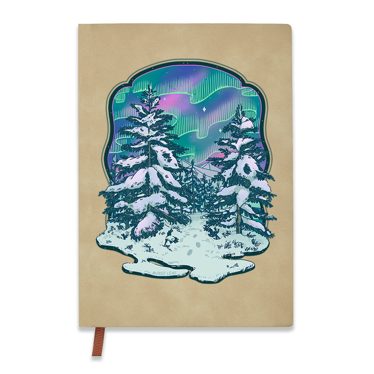 freeleaf-winter-aurora-vintage-leather-notebook