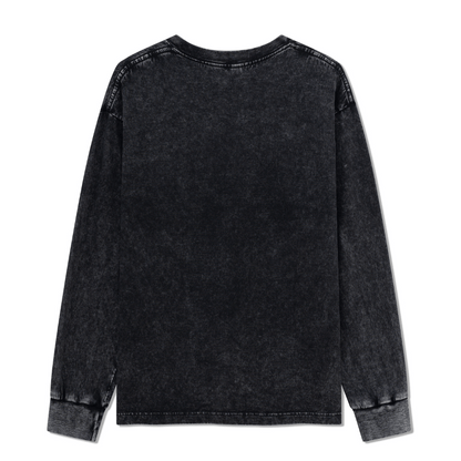 Go Into Nature Front-printed Washed Long Sleeve Top