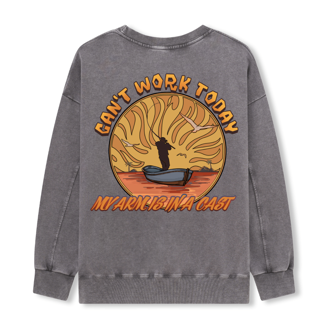 Can't Work Today Washed Sweatshirt