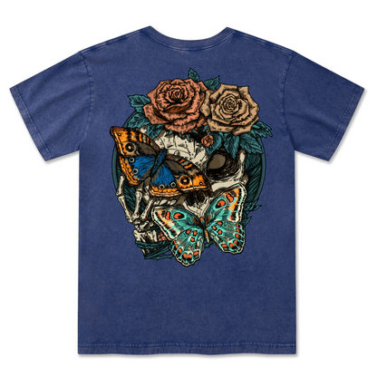 Floral Skull Washed Tee