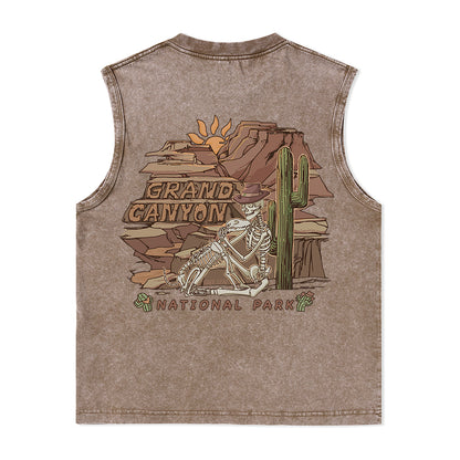Freeleaf Grand Canyon National Park Unisex Washed Tank Top