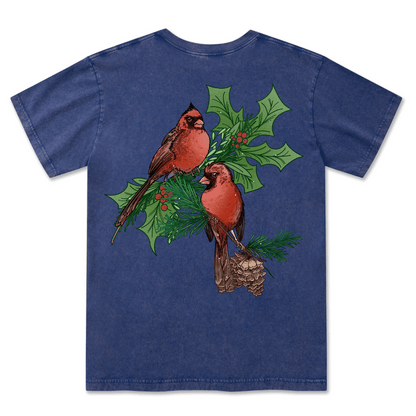 Christmas Cardinal Washed Tee