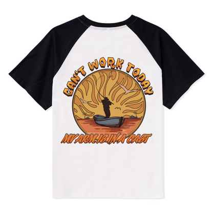 Can't Work Today Raglan Short Sleeve Top