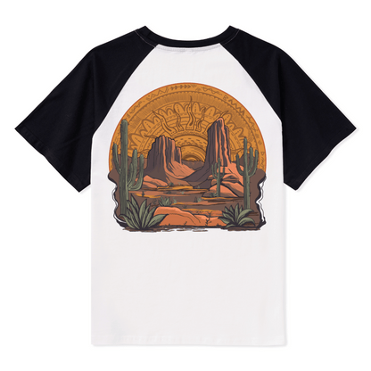 Golden Desert Raglan Short Sleeve Top