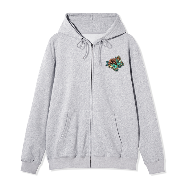 freeleaf-floral-skull-unisex-fleece-full-zip-hoodie