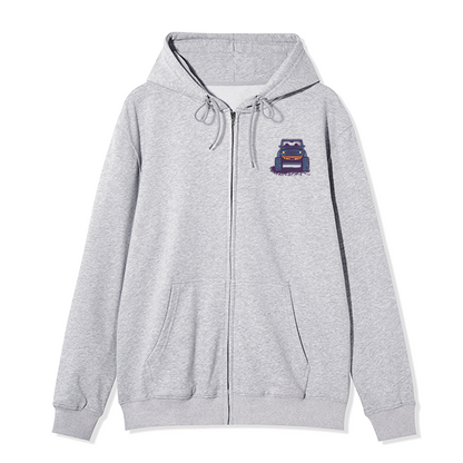 freeleaf-go-hiking-with-music-unisex-fleece-full-zip-hoodie