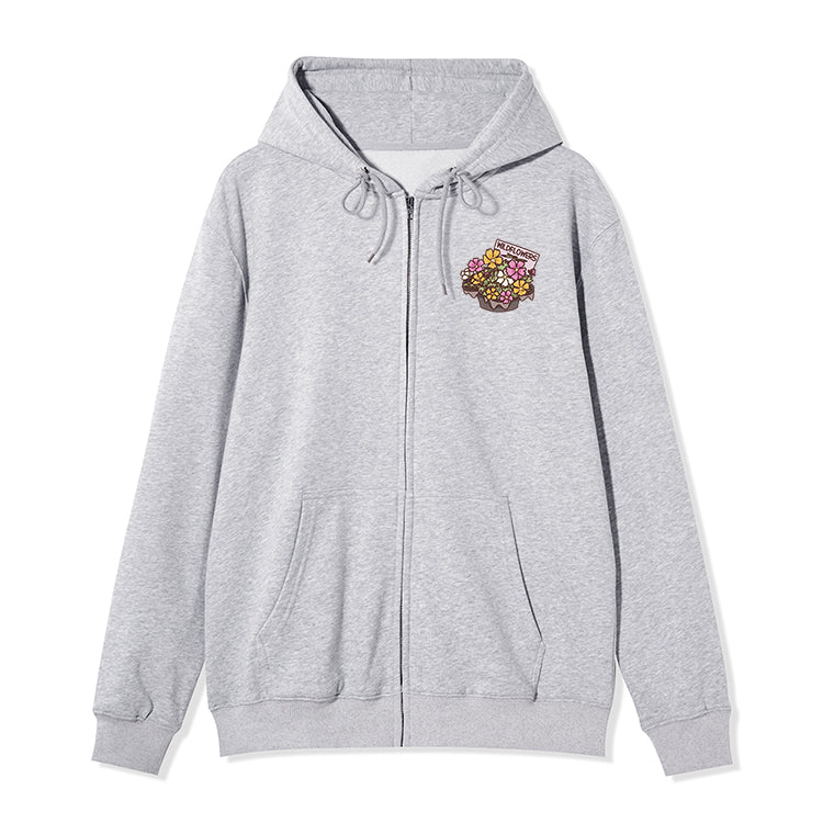 Freeleaf Flourishing Garden Nature Inspired Unisex Fleece Full-Zip Hoodie