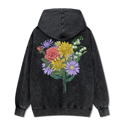 Freeleaf Symphony of Flowers Unisex Nature Inspired Hoodie