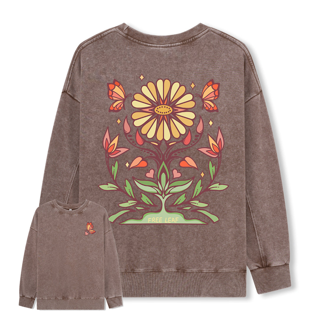 Freeleaf Elf Viligis Unisex Nature Inspired Washed Sweatshirt
