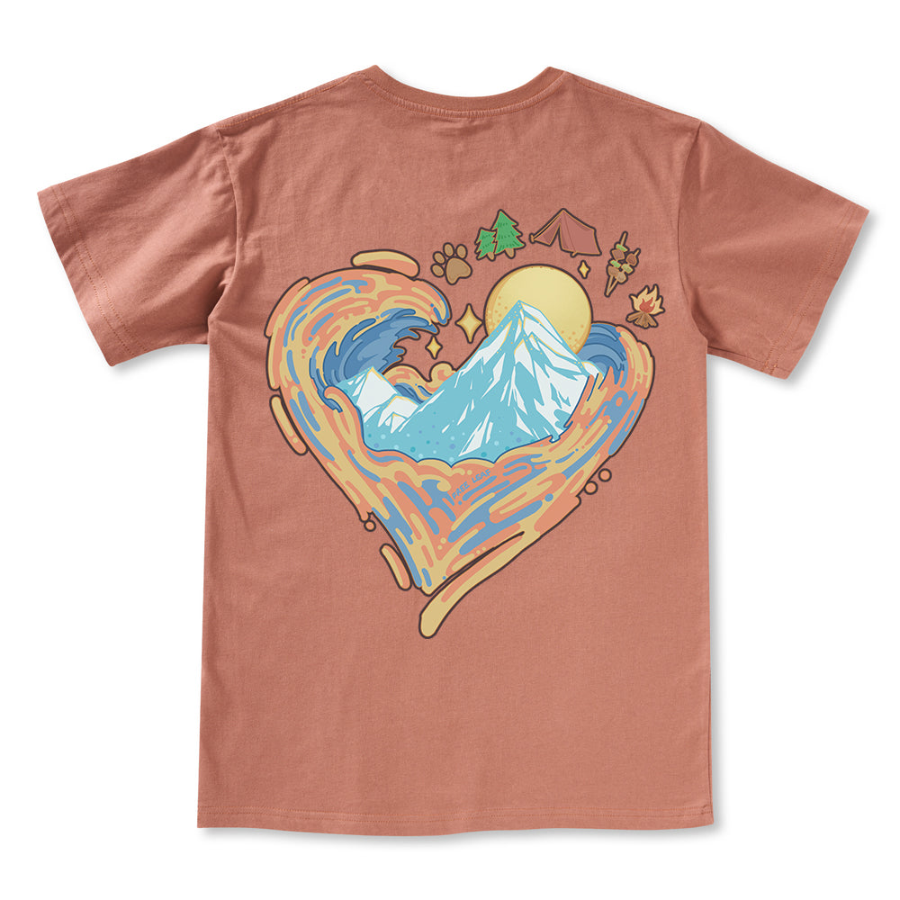 Freeleaf Heart of Wilderness Camping Unisex V-neck Tee