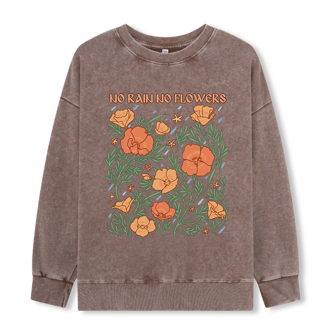 Freeleaf  No Rain No Flowers Washed Sweatshirt