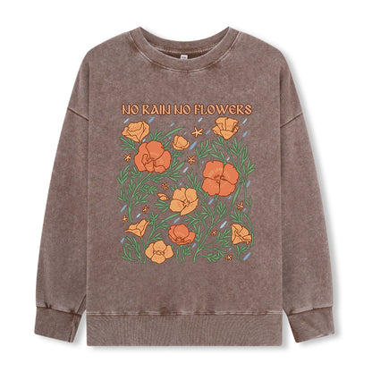 Freeleaf  No Rain No Flowers Washed Sweatshirt