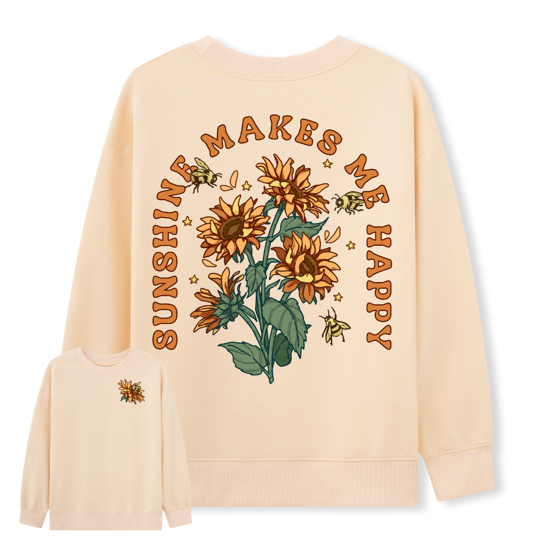 Freeleaf Sunshine Makes Me Happy Unisex Sweatshirt