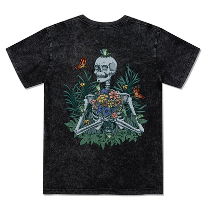 Freeleaf Rebirth in Bloom Unisex Nature Inspired Washed Tee