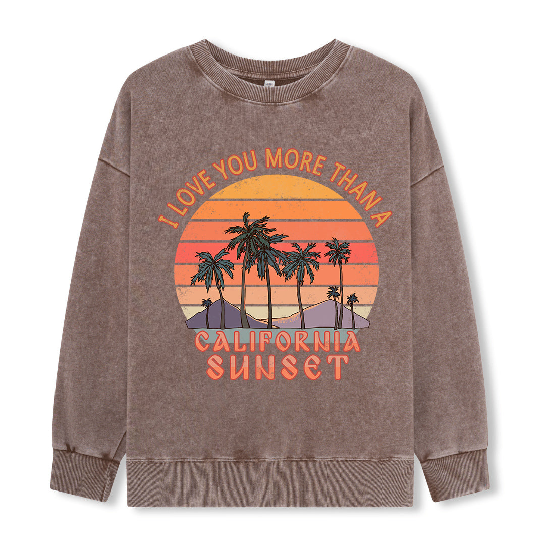 Freeleaf Sunset Reverie Unisex Washed Sweatshirt