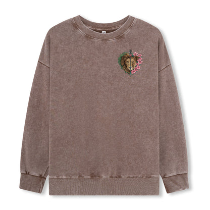 Freeleaf  Wild at Heart Love Untamed Washed Sweatshirt