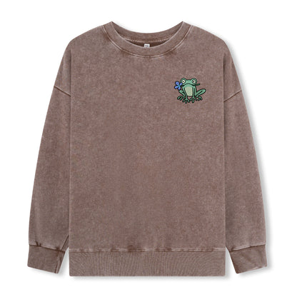 Freeleaf Rebirth in Bloom Unisex Nature Inspired Washed Sweatshirt