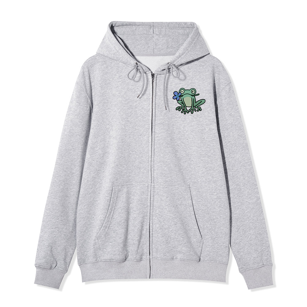 Freeleaf Rebirth in Bloom Unisex Nature Inspired Fleece Full-Zip Hoodie