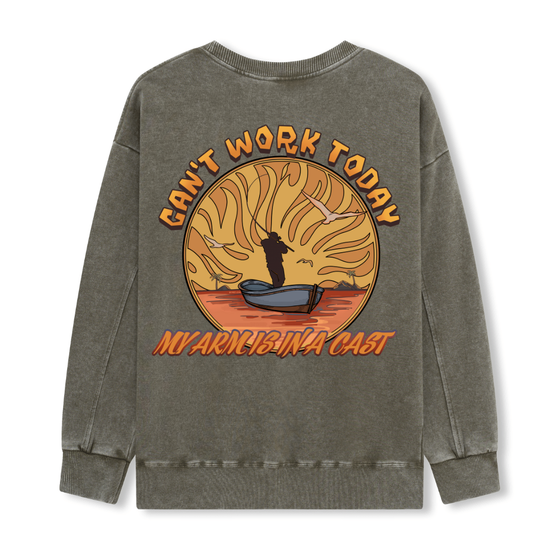 Can't Work Today Washed Sweatshirt