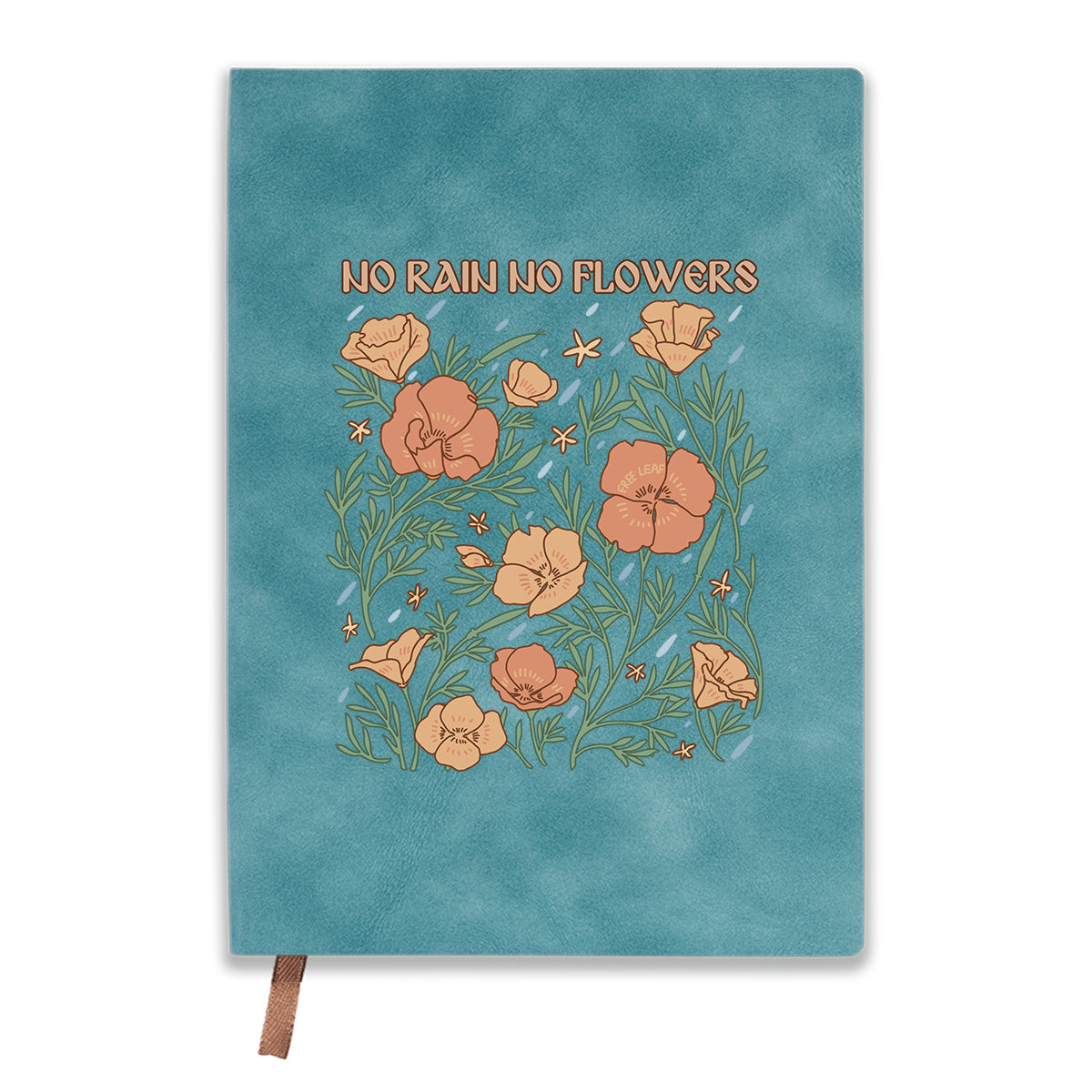 Freeleaf No Rain No Flowers Vintage Leather Journal Notebook