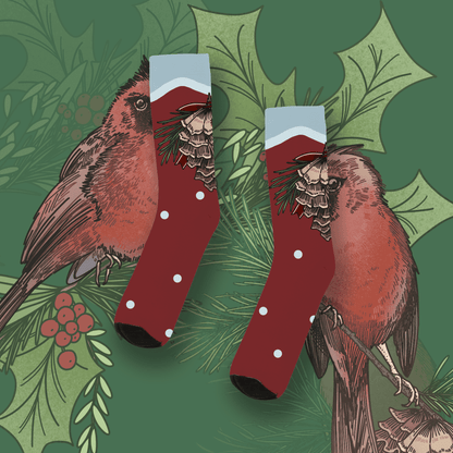 Christmas Pine Cone Sock