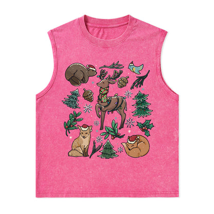 Freeleaf Yellowstone Christmas Wonderland?Nature Inspired Unisex Washed Tank Tops