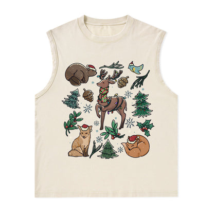 Freeleaf Yellowstone Christmas Wonderland?Nature Inspired Unisex Washed Tank Tops