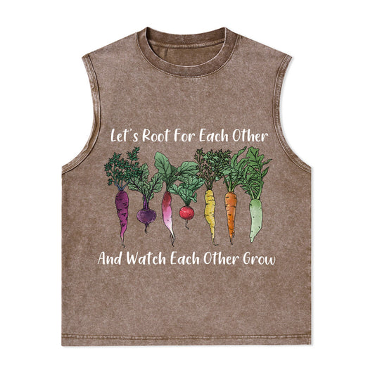 Freeleaf Let Root For Each Other Unisex Washed Tank Tops