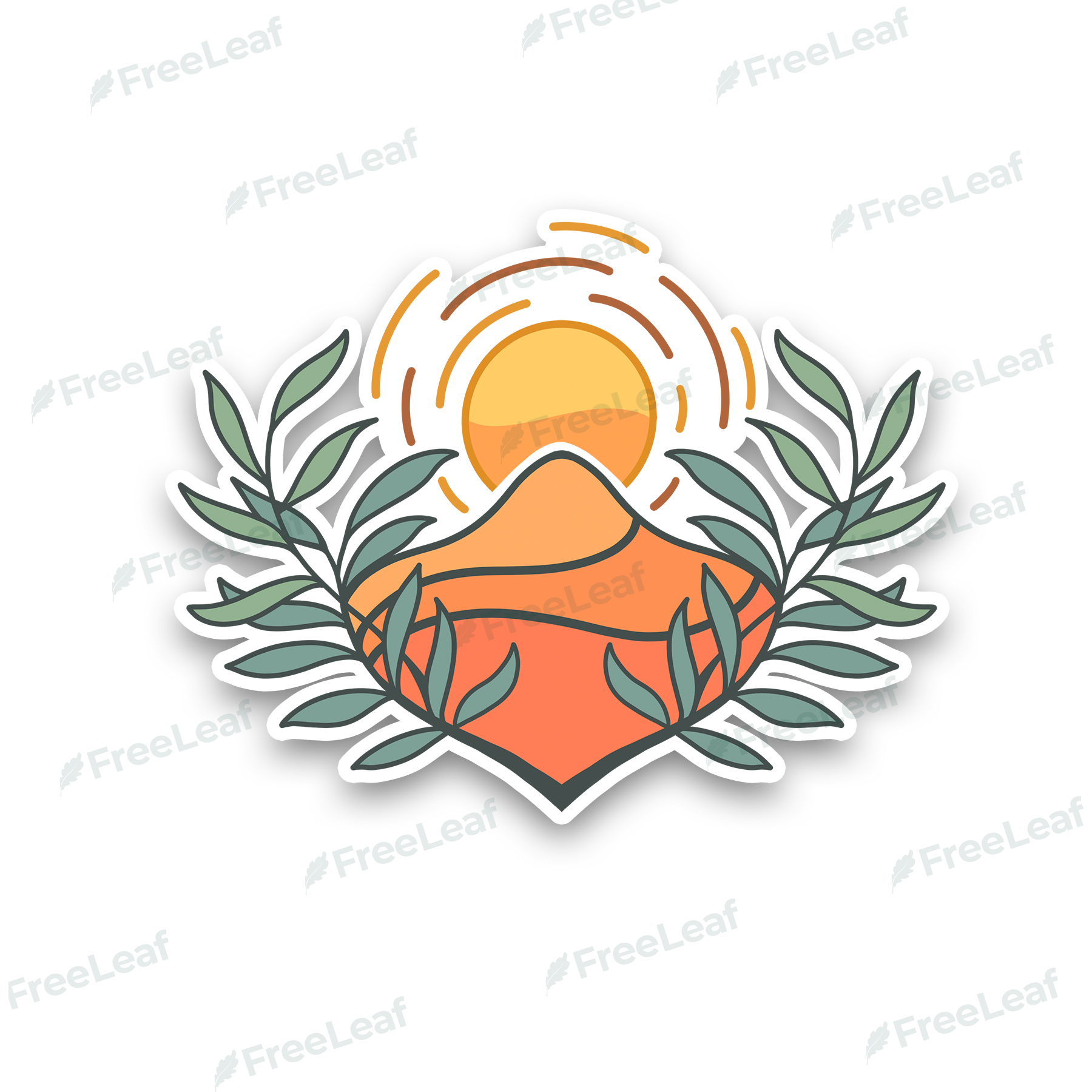 Oasis In The Desert Sticker